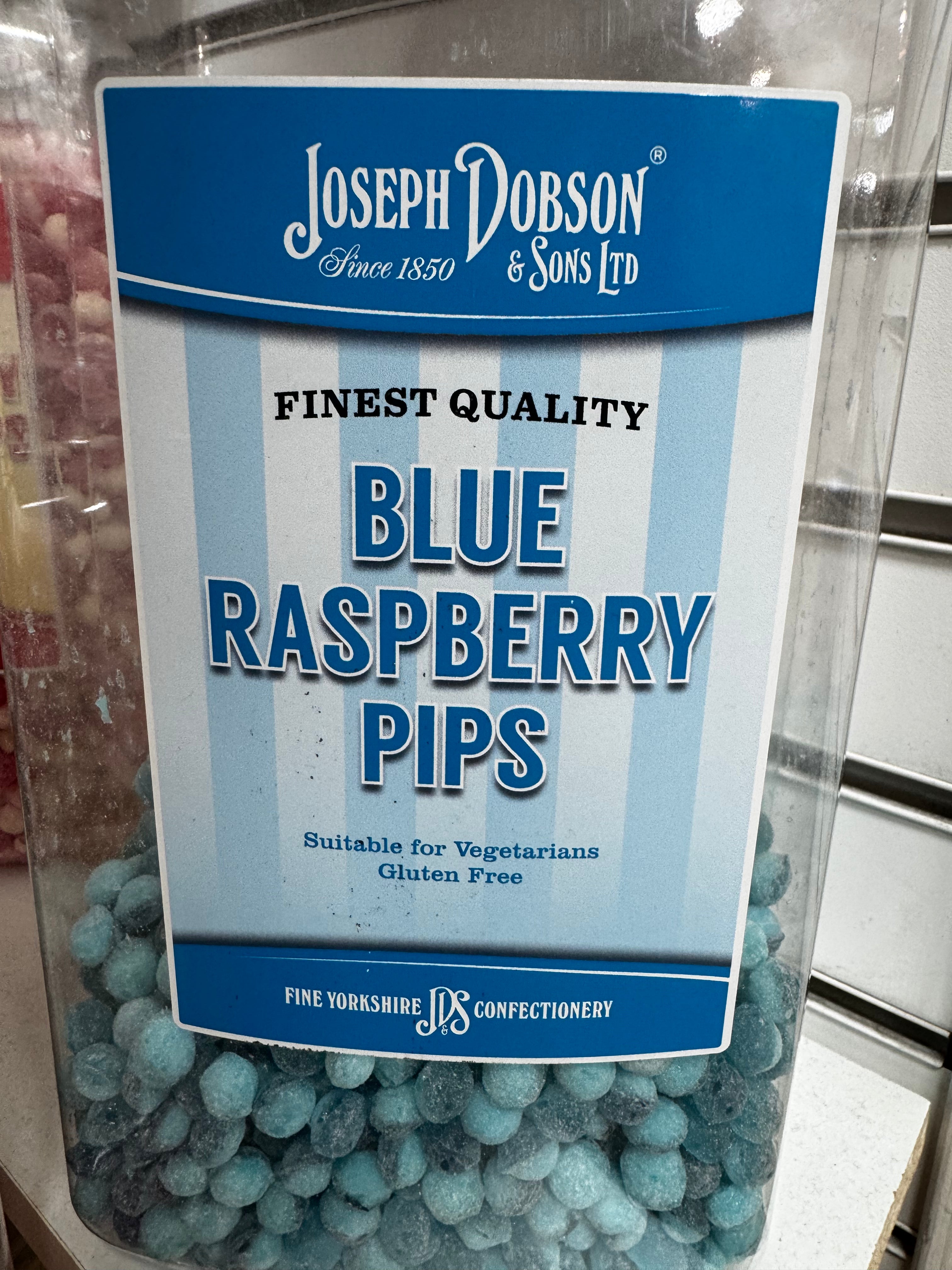 Blue raspberry pips